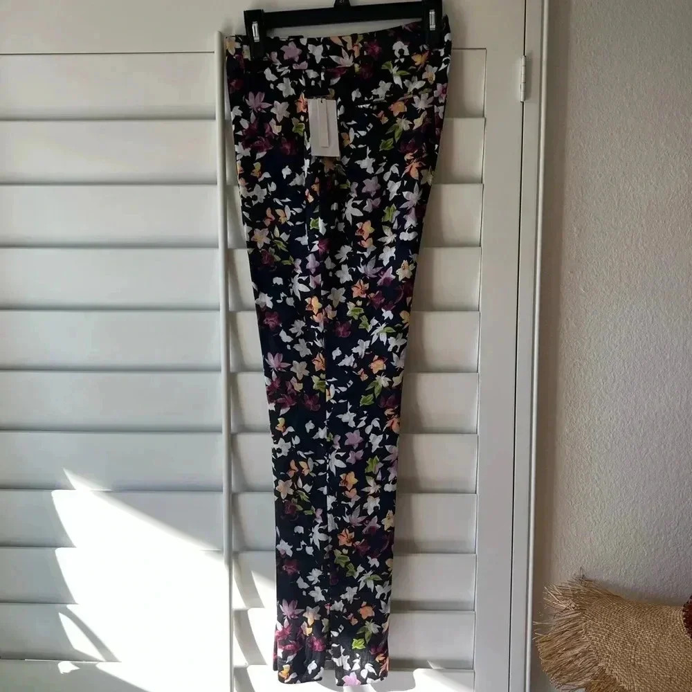 EQUIPMENT FEMME NWT Silk Florence Print Side Slit Trousers Pants - Picture 5 of 10